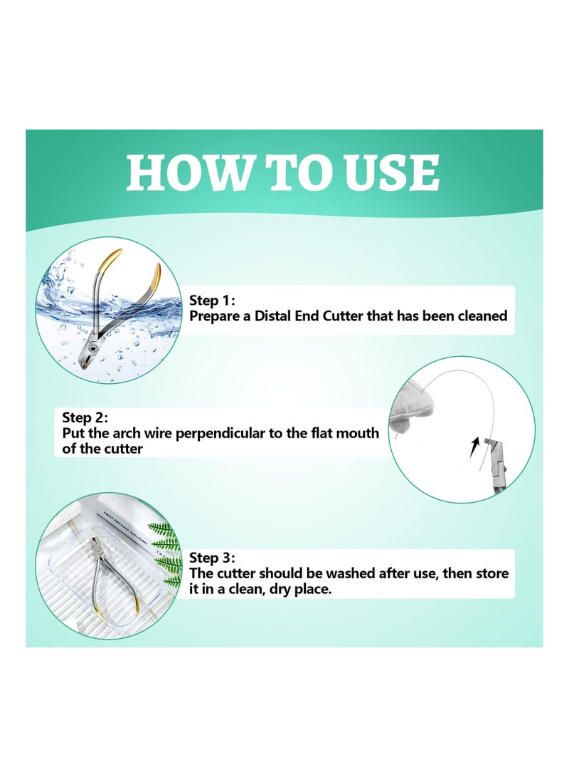 Braces Wire Cutter Hard Wire Cutter Pliers Wire Cutters, Braces Stainless Steel Brace Removal Tooth Pulling Kit Tool for Cutting Titanium Alloy Archwire Distal End Cutter