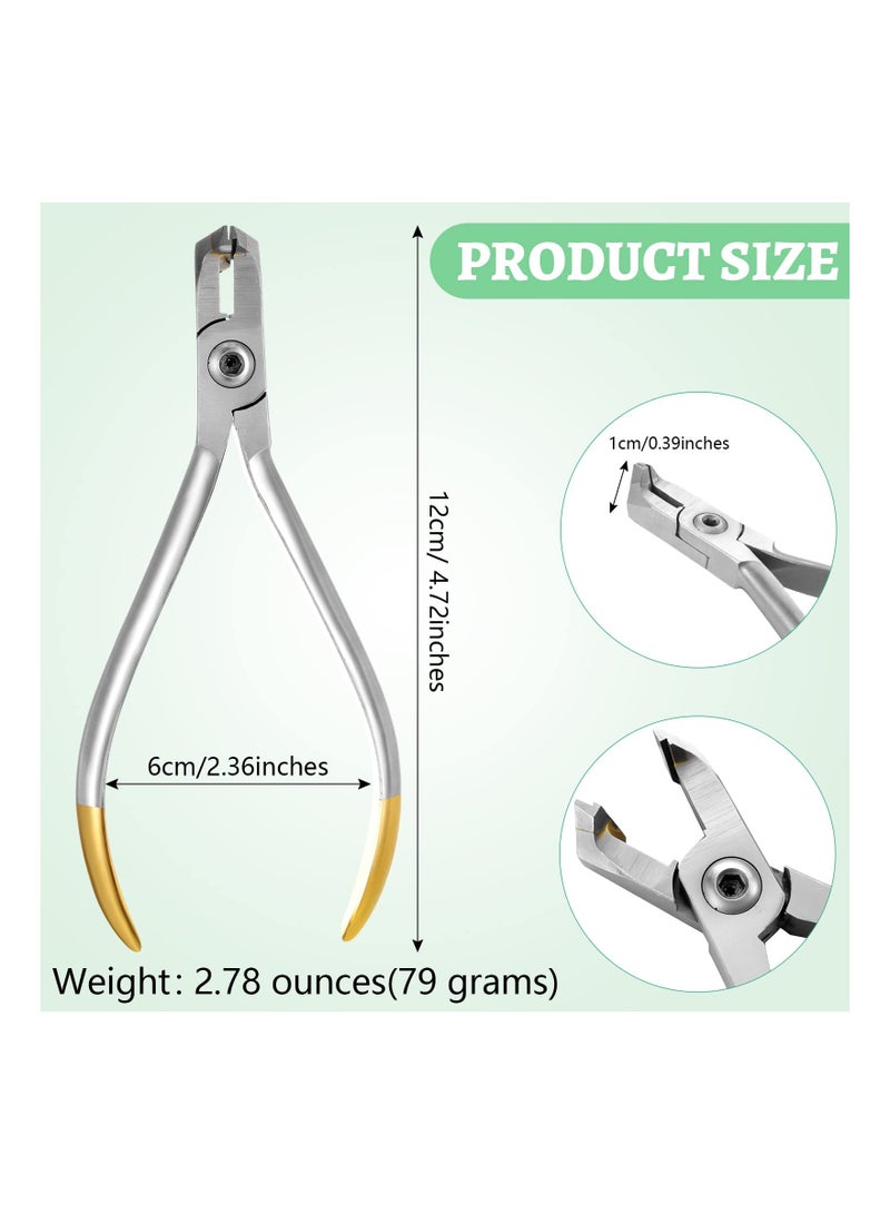 Braces Wire Cutter Hard Wire Cutter Pliers Wire Cutters, Braces Stainless Steel Brace Removal Tooth Pulling Kit Tool for Cutting Titanium Alloy Archwire Distal End Cutter