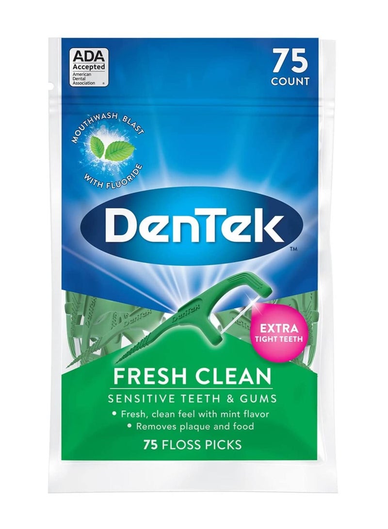 DenTek Fresh Clean Floss Picks For Extra Tight Teeth