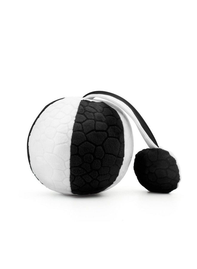 Visual Stimulation Baby Toys 0 3 6 Months High Contrast Sensory Development Toy Activity Soft Plush Rattle Ball With Textured Eye Tracking Newborn Toddler 1 Year Gift (Black & White)