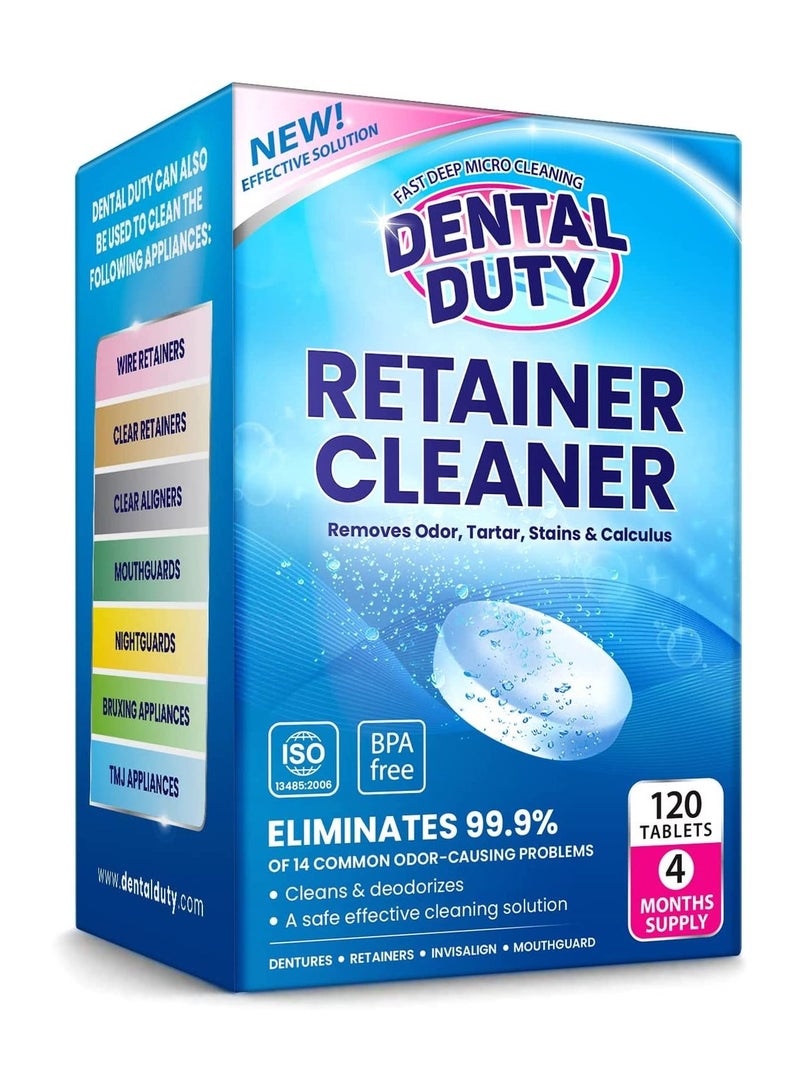 Retainer and Denture Cleaning Tablets Cleaner Removes Bad Odor