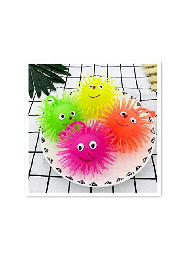 Set Of 4 Flashing Puffer Ball Toys For Kids Babies Toddlers And Adults Playing Fun Balls (Model 2)