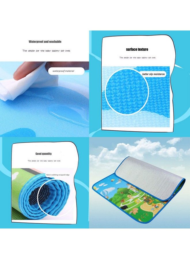 100% Water & Tornproof Anti Skidsingle Sided Baby Play & Crawl Mat With A Free Carry Bag. (4.10 X 5.2 Feet)