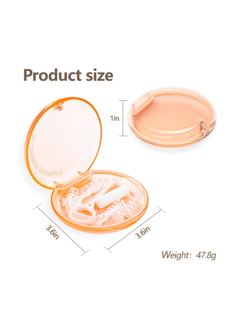 2 Pack Denture Box Denture Case Dental False Teeth Cleaning Box