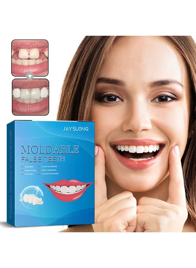 Moldable False Teeth Kit, Reusable/Temporary Molded/Denture Replacement, Used To Fill Missing Broken Teeth, Quickly Restore Confident Smile, Tooth Filling Repair Kit