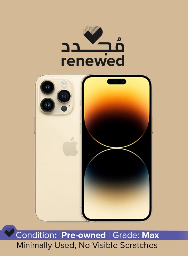 Renewed - iPhone 14 Pro 256GB Gold 5G With Facetime - International Version