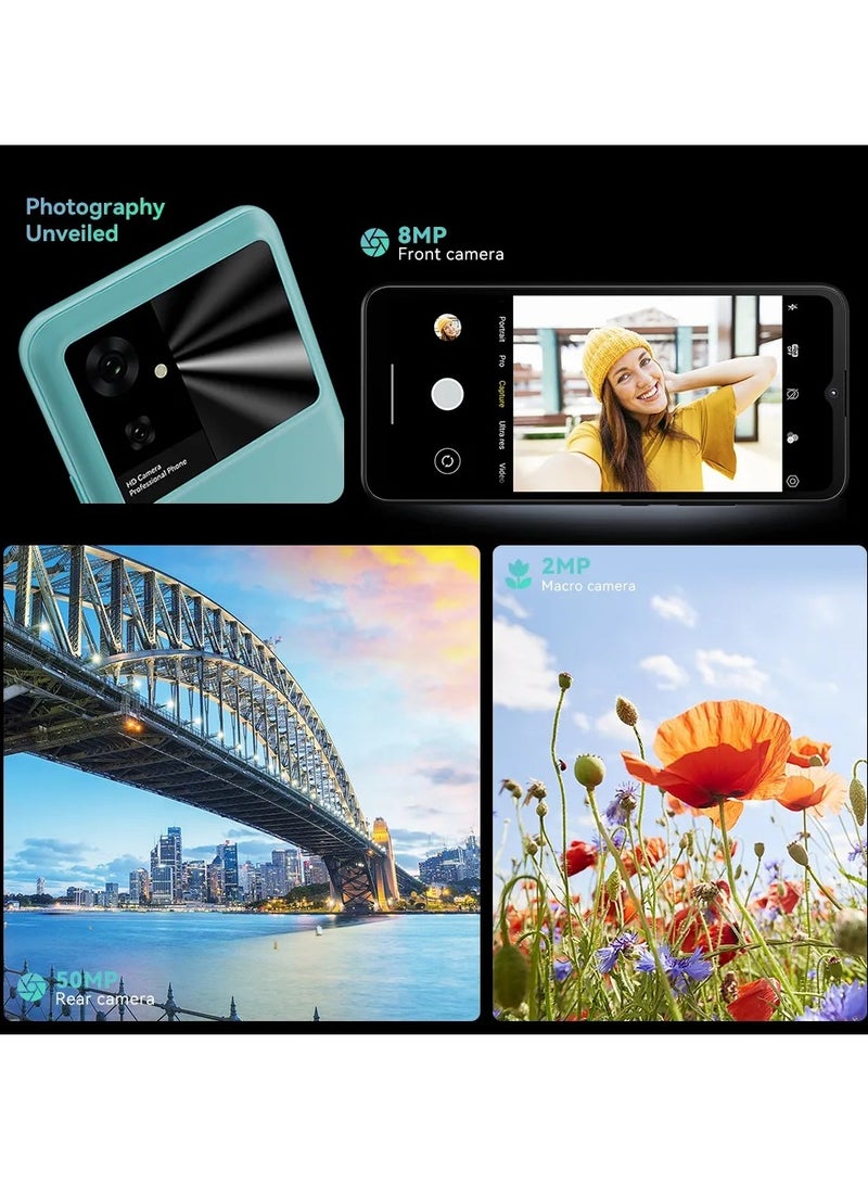 Note 21 Unlocked Cell Phone, Android 13 Smart Phone, 12GB RAM (6GB+6GB Extended), 128GB ROM, 5200mAh Battery 6.56