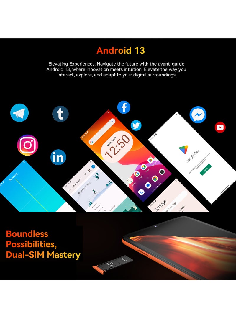 Note 21 Unlocked Cell Phone, Android 13 Smart Phone, 12GB RAM (6GB+6GB Extended), 128GB ROM, 5200mAh Battery 6.56