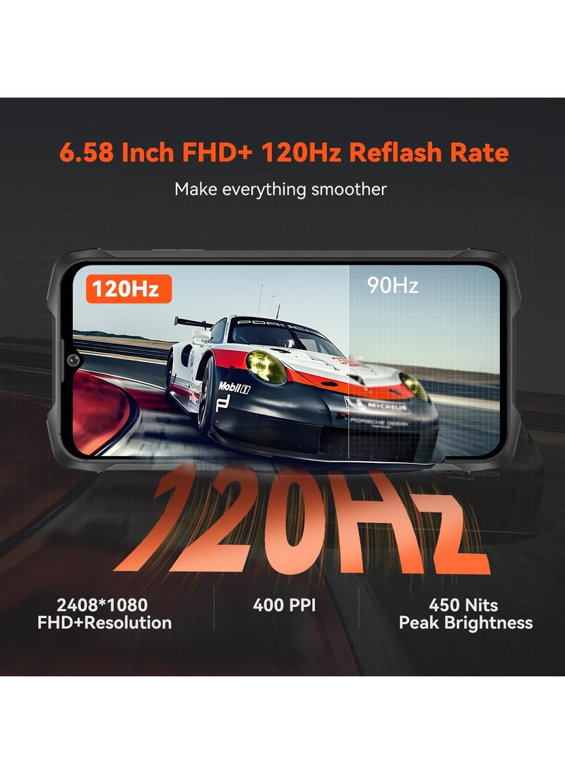 Kingkong 9 Rugged Smartphone 120hz 6.583-Inch Screen 12GB RAM 512GB ROM 10600mAh Battery 33W Fast Charging 100MP Main 24MP Night Vision Camera 4G Network NFC