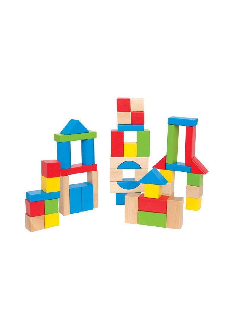 50-Piece Maple Wooden Block Set E0409