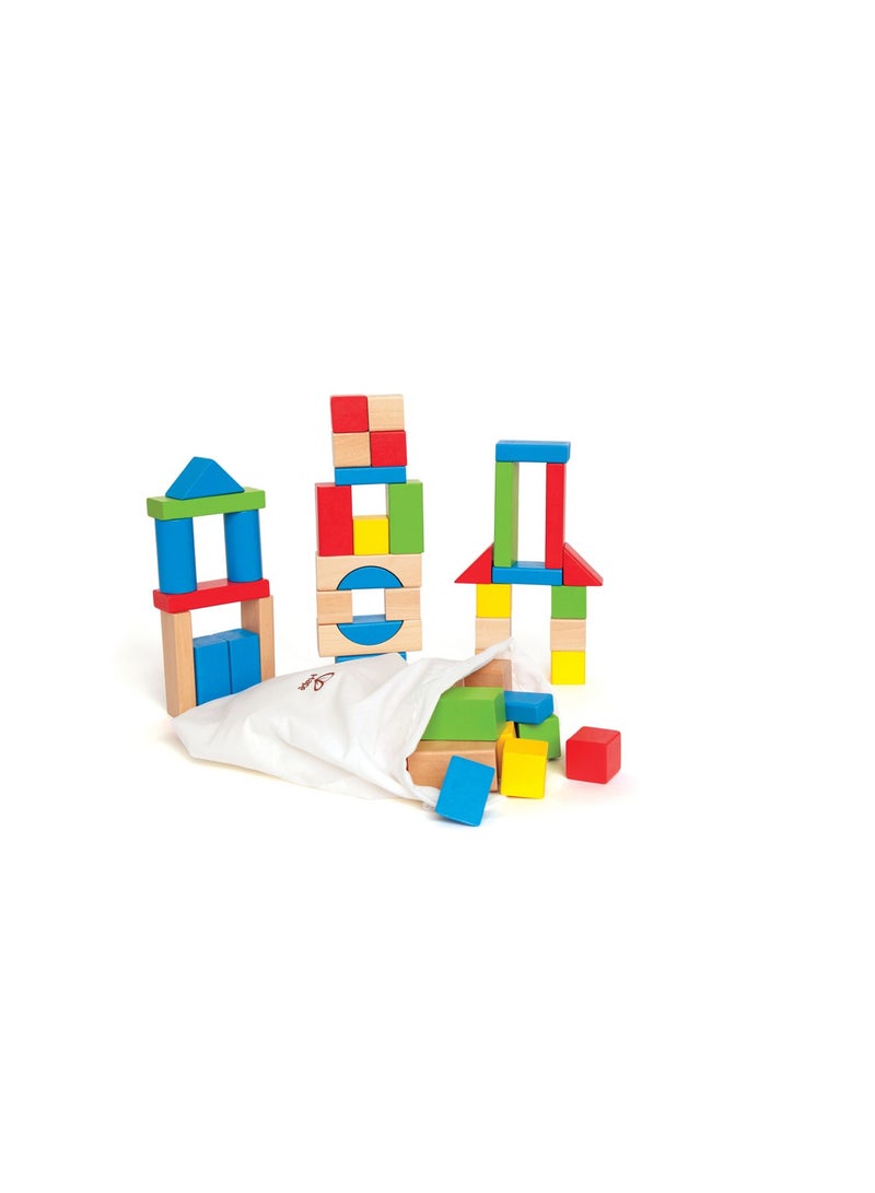 50-Piece Maple Wooden Block Set E0409