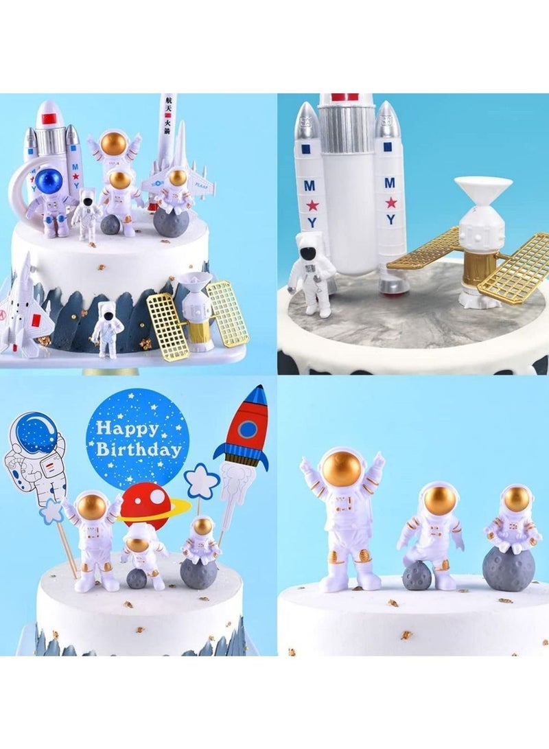 Astronaut Cake Decoration Birthday Figures Space Topper Happy Children's Party