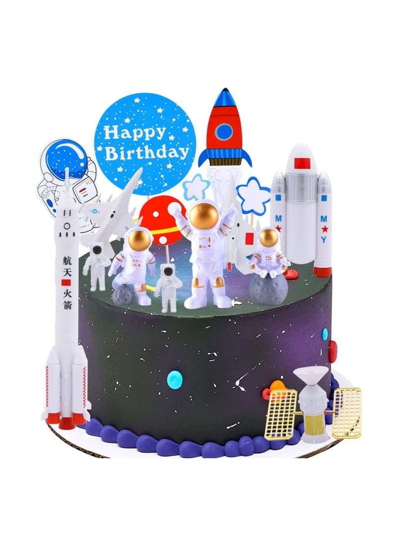 Astronaut Cake Decoration Birthday Figures Space Topper Happy Children's Party
