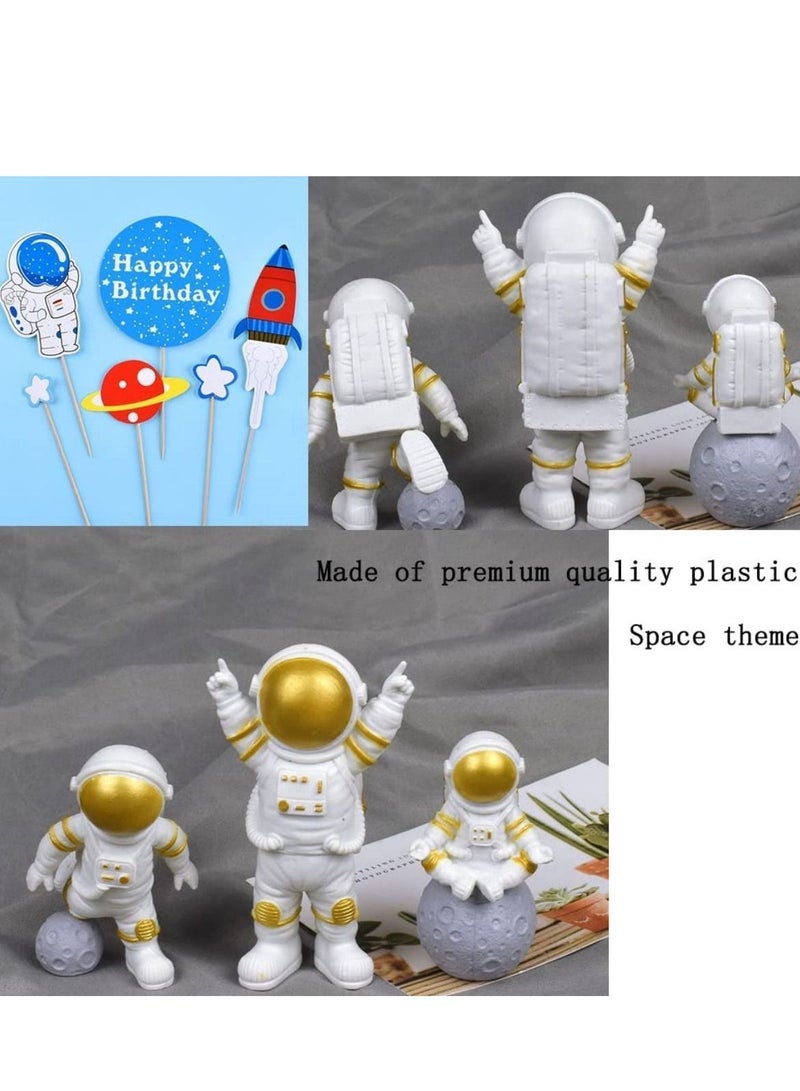Astronaut Cake Decoration Birthday Figures Space Topper Happy Children's Party