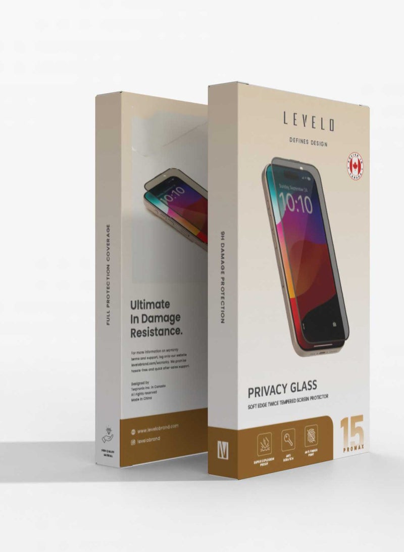 Full Screen Soft edge Twice-Tempered Glass For iPhone 15 Plus- Black