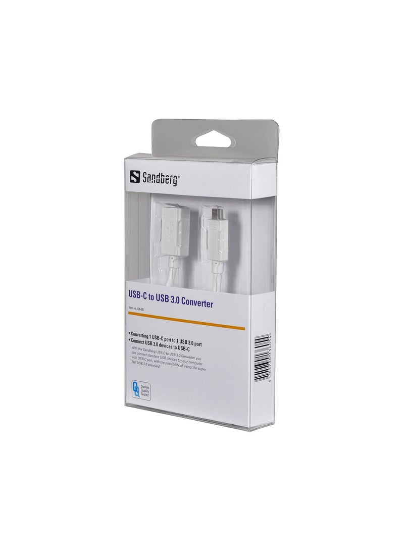 USB-C To USB 3.0 Converter White