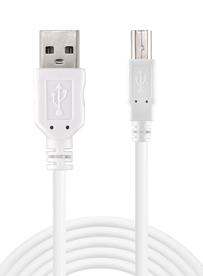 USB 2.0 A-B Male Cable White