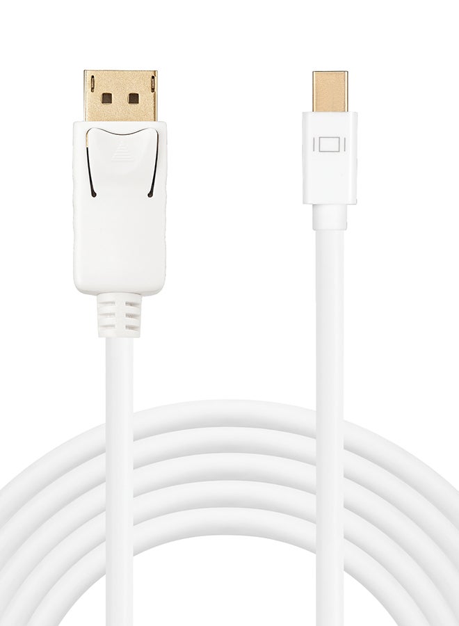 DisplayPort To Mini DP Male To Male Cable White
