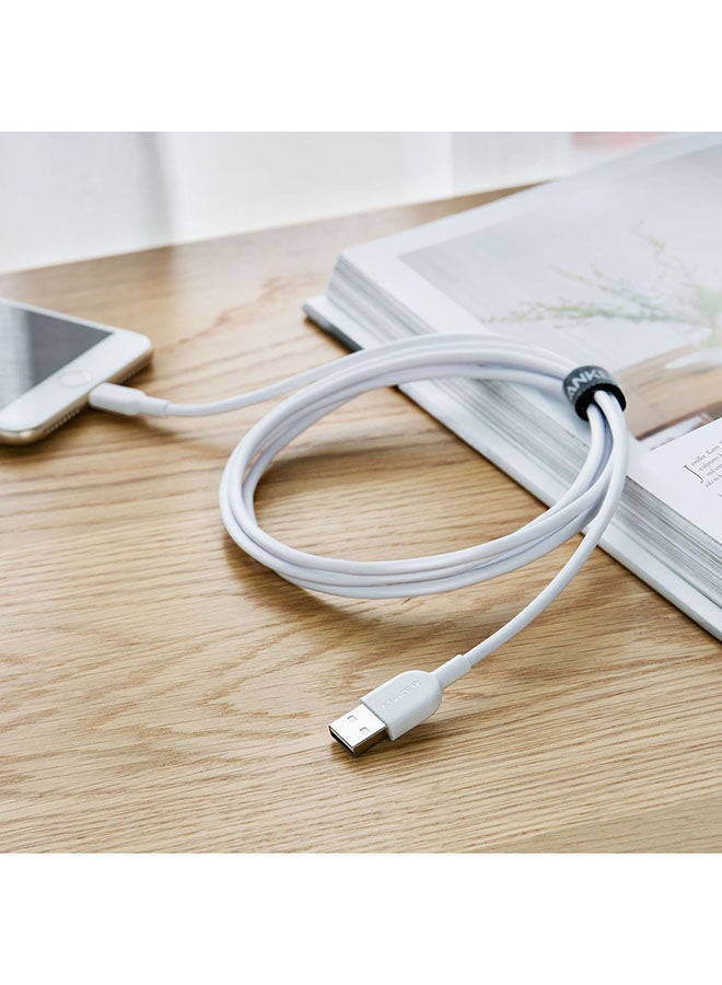 Powerline II Cable (6ft) MFi Certified for iPhone 11/11 Pro/11 Pro Max/Xs/XS Max/XR/X/8/8 Plus/7/7 Plus/6/6 Plus White