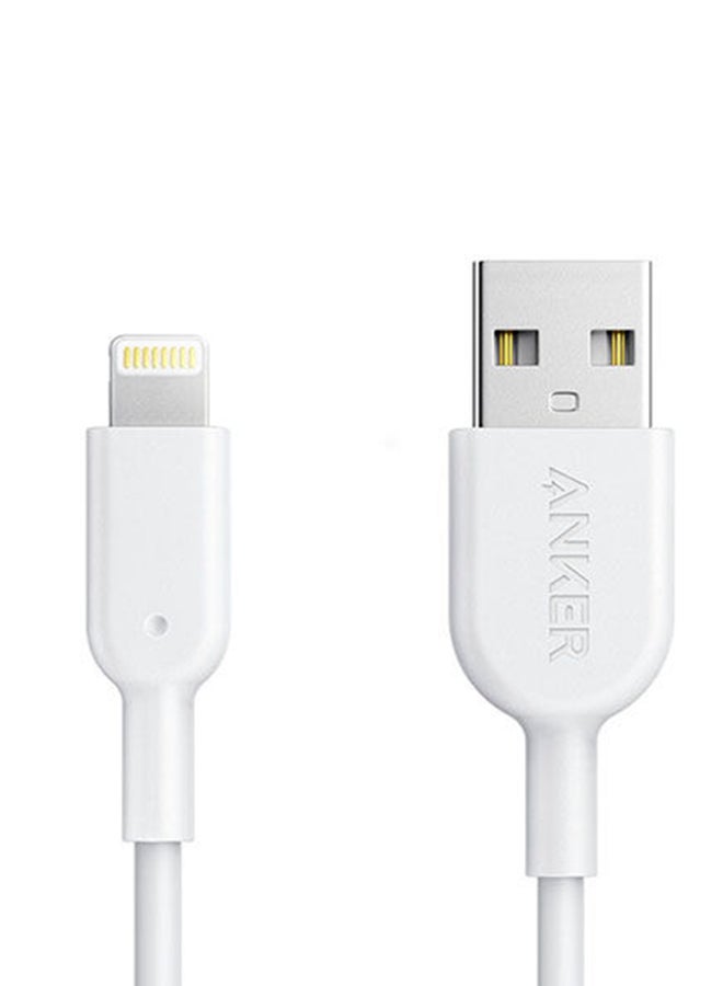 Powerline II Cable (6ft) MFi Certified for iPhone 11/11 Pro/11 Pro Max/Xs/XS Max/XR/X/8/8 Plus/7/7 Plus/6/6 Plus White