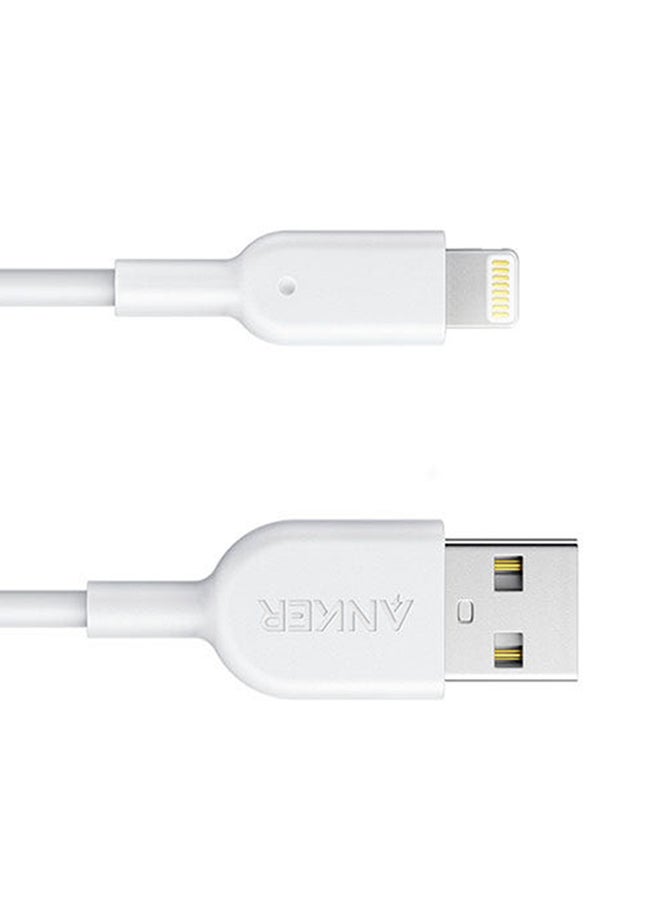 Powerline II Cable (6ft) MFi Certified for iPhone 11/11 Pro/11 Pro Max/Xs/XS Max/XR/X/8/8 Plus/7/7 Plus/6/6 Plus White