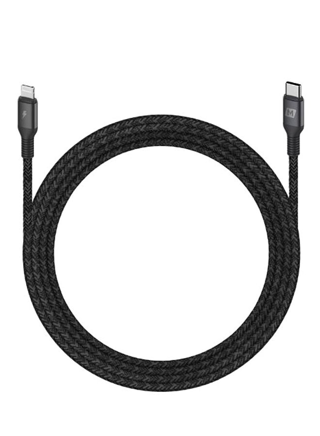 Elite Link Lightning To Type-C Data Sync And Charging Cable Black/Grey