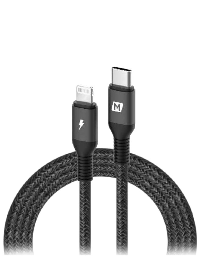 Elite Link Lightning To Type-C Data Sync And Charging Cable Black/Grey