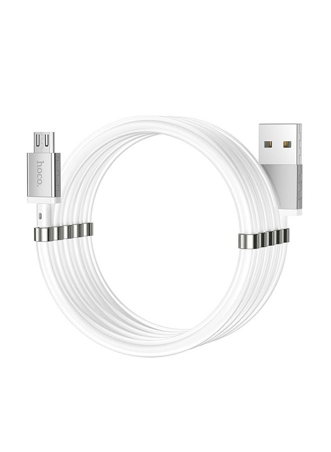 U91 Magic Magnetic USB To Micro-USB Charging Cable White