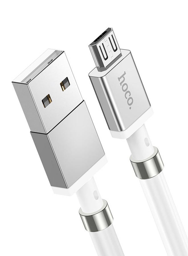 U91 Magic Magnetic USB To Micro-USB Charging Cable White