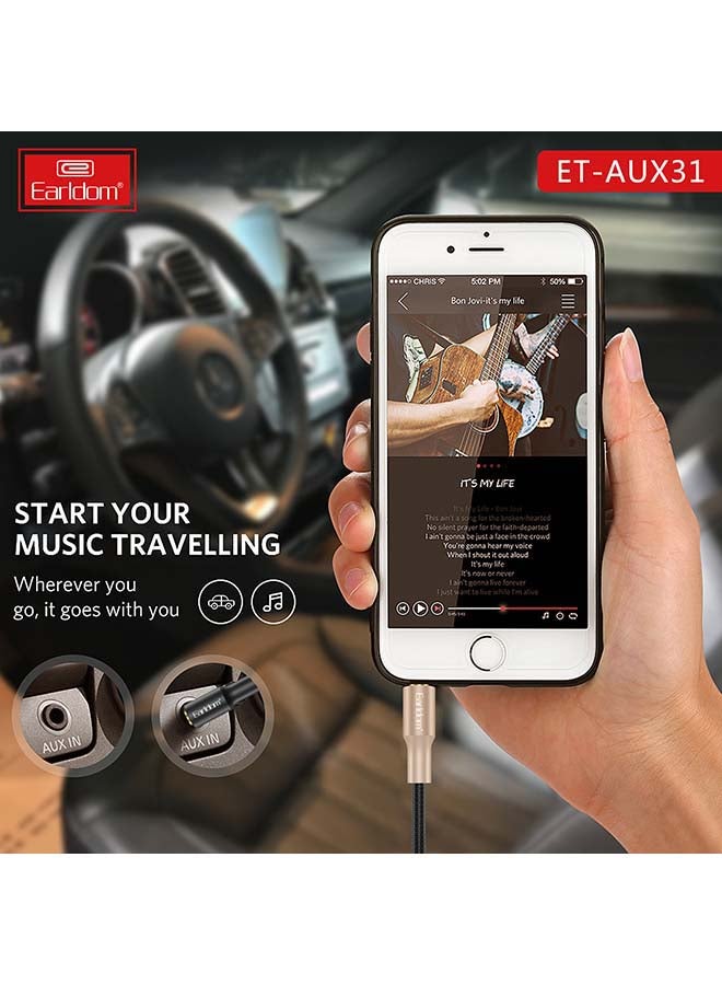 3.5mm To 3.5mm AUX Audio Cable Gold