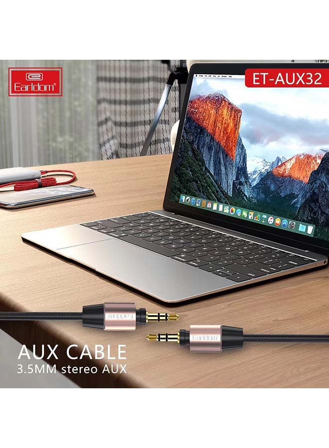 3.5mm To 3.5mm AUX Audio Cable Black