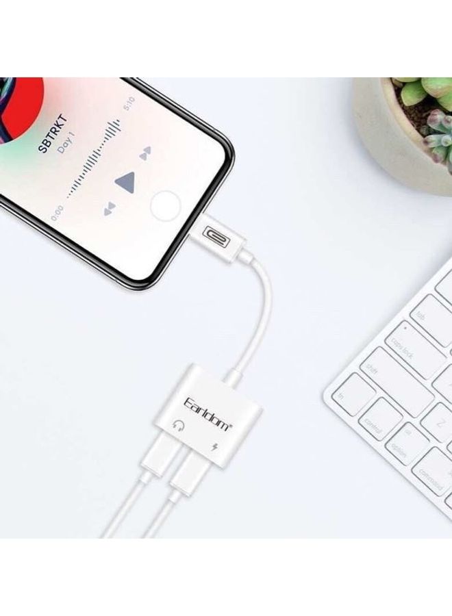 Charging Lightning Adapter For Apple iPhone 7 and Above White