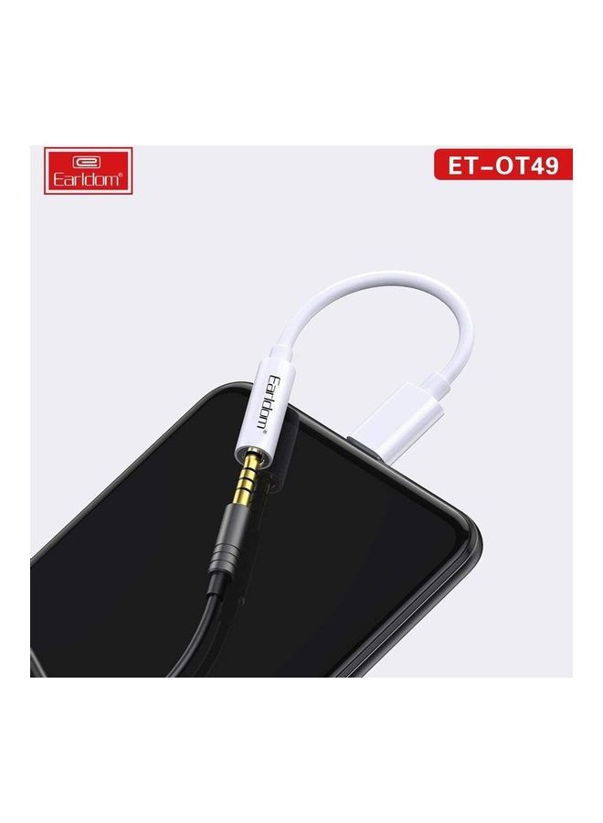 PopUp Window Lightning to Headphone Jack White