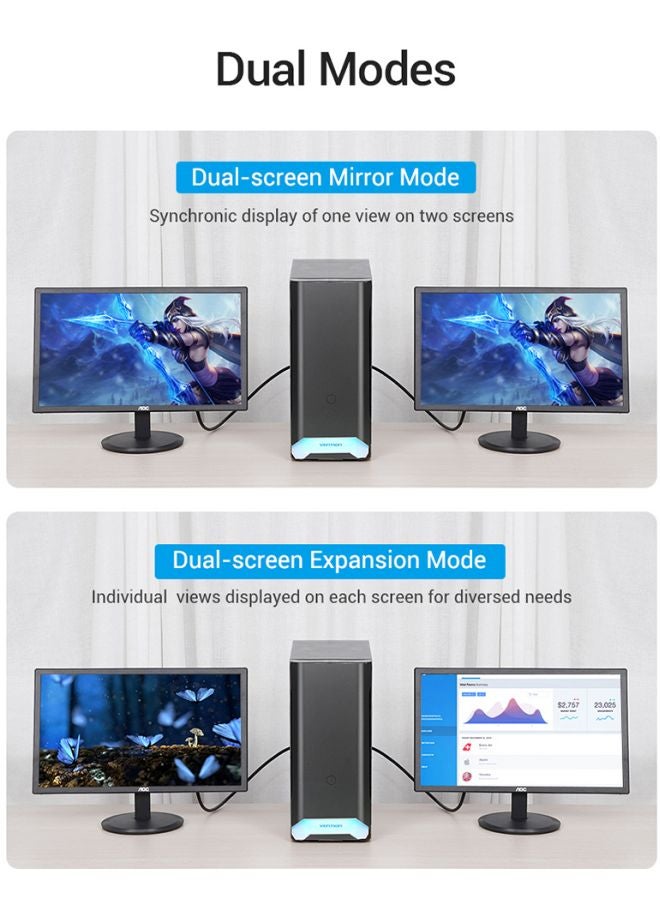 VGA Flat Cable Black/Gold