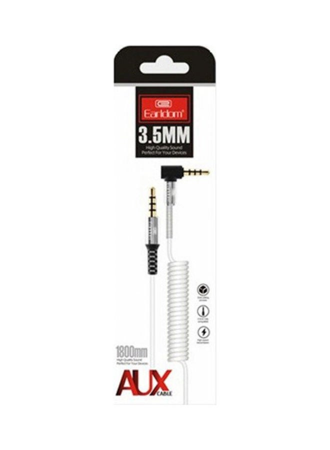 AUX Audio Cable White/Golden