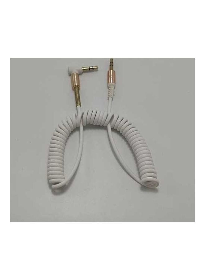 AUX Audio Cable White/Golden