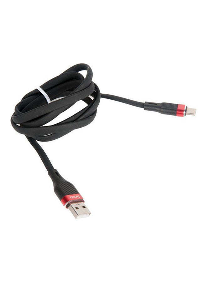 U72 - Forest Silicone Charging Cable For Type-C Black