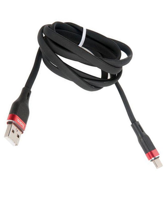 U72 - Forest Silicone Charging Cable For Type-C Black