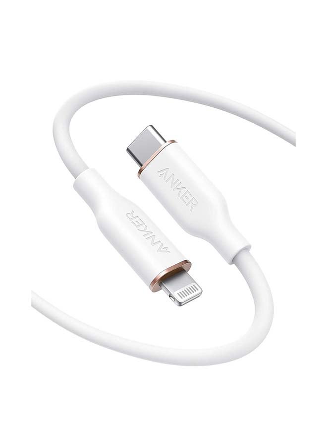 PowerLine III Flow USB C to Lightning Cable for iPhone 12 Pro Max / 12/11 Pro/X/XS/XR /8 Plus, AirPods Pro, (6 ft) White