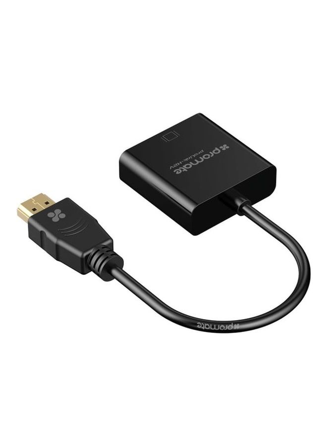 Hdmi To Vga Converter Adapter Cable 1080p Male To Female, Prolink-h2v black