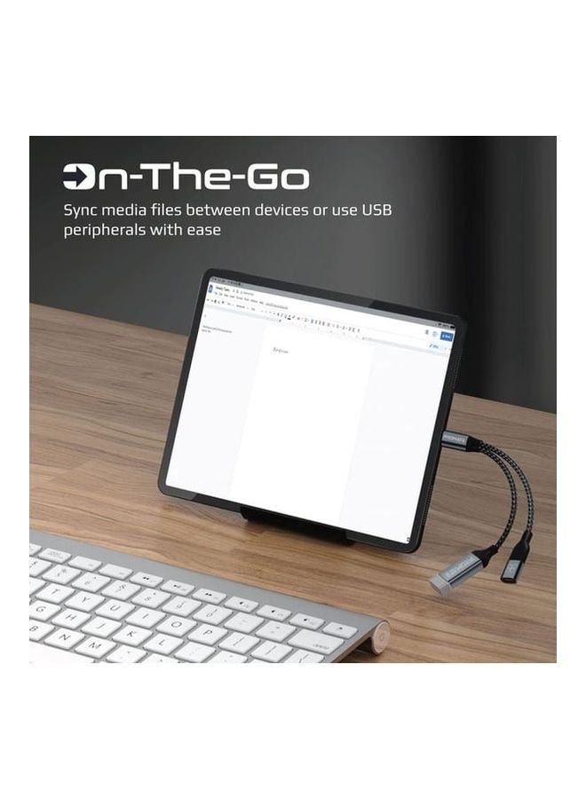 OTG Media Adapter For iOS Devices 16CM black