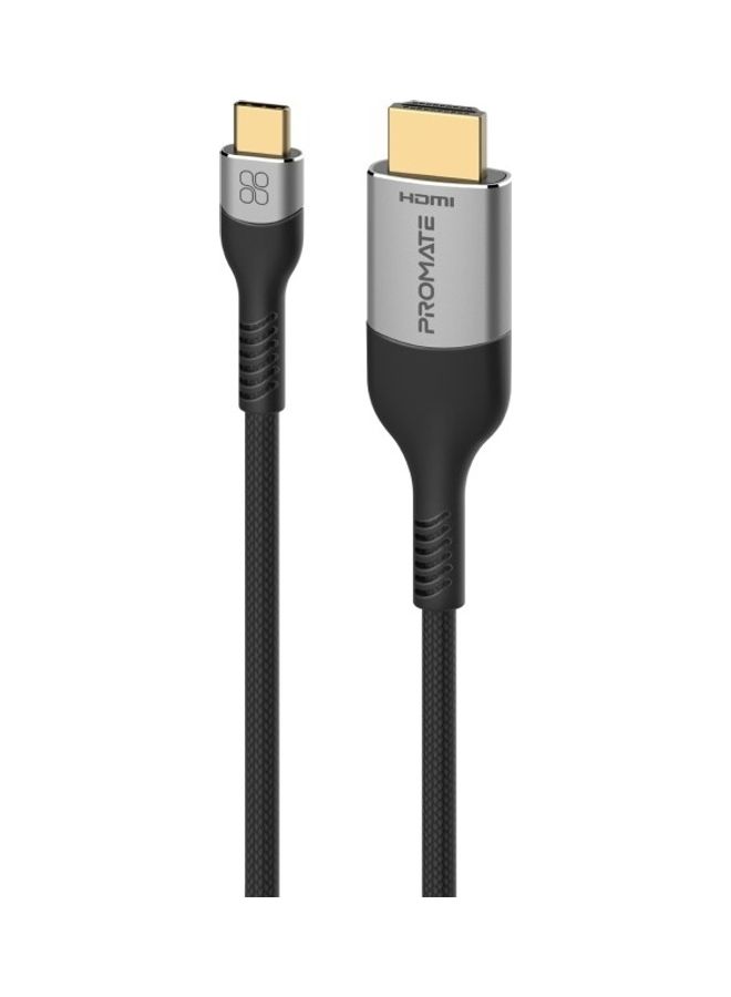USB-C to HDMI Cable, Ultra HD 8k 60hz Type-C (Thunderbolt-4) to HDMI Cable with 48Gbps Transmission and 10000+ Bend Lifespan for MacBook Pro, iPad Air, Dell XPS 13, Galaxy S22, MediaCord-8K Black