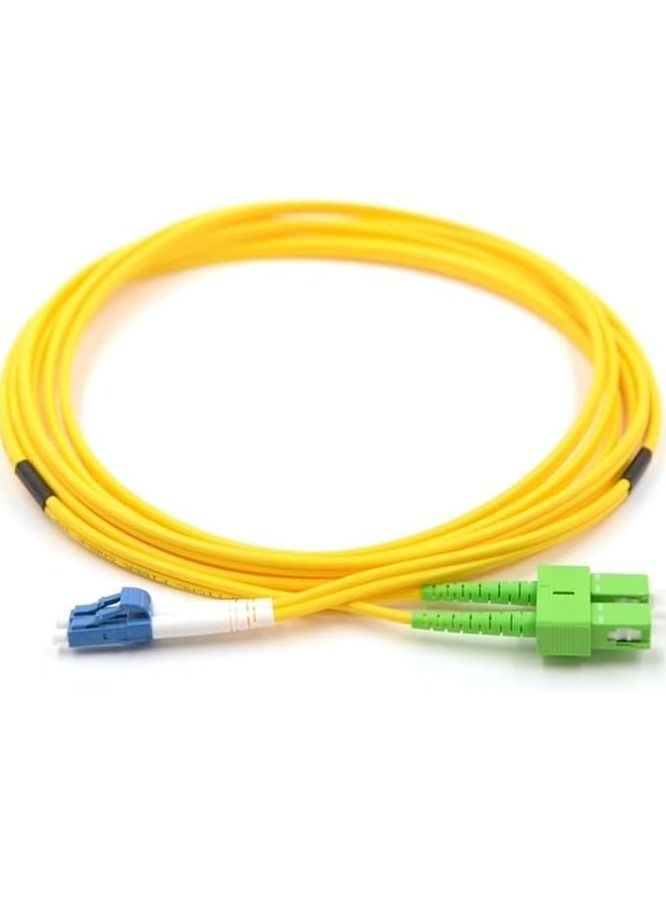 DKURVE LC/UPC-SC/APC Single mode  Duplex LSZH Fiber Optic Patch Cord (5M)