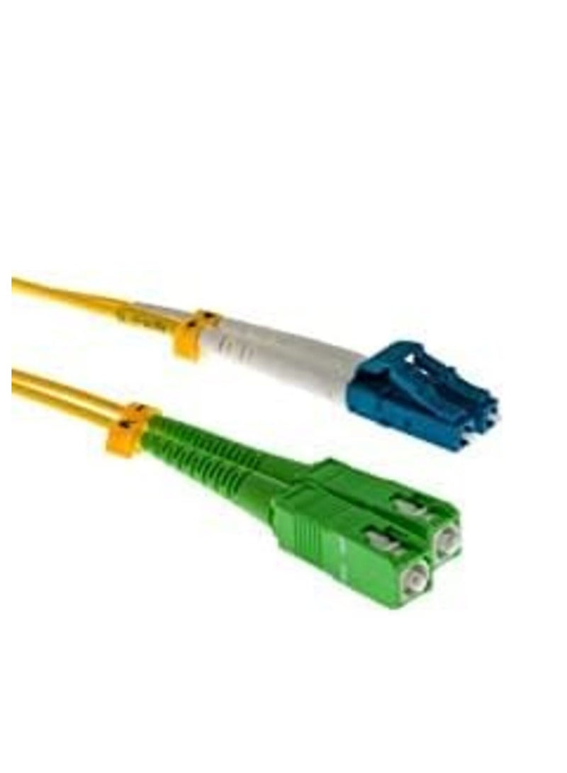 DKURVE LC/UPC-SC/APC Single mode  Duplex LSZH Fiber Optic Patch Cord (5M)