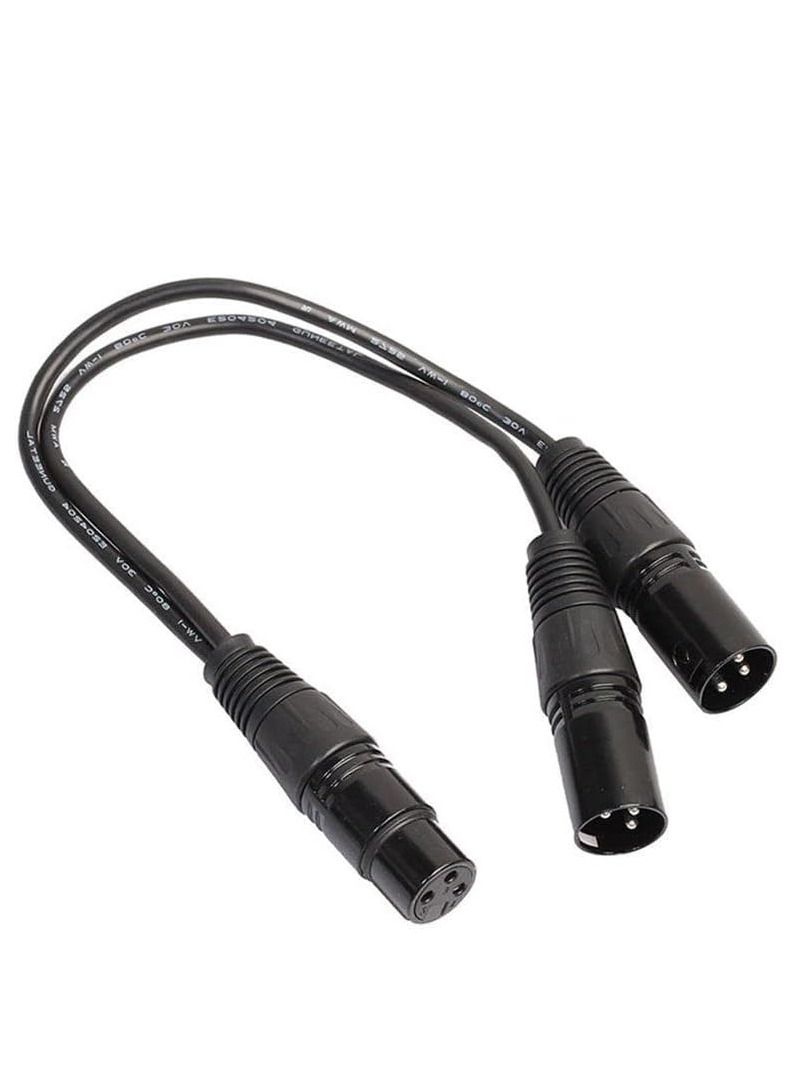 XLR Splitter Female to 2 Male Cable XLR Female to Dual XLR Male Patch Cable