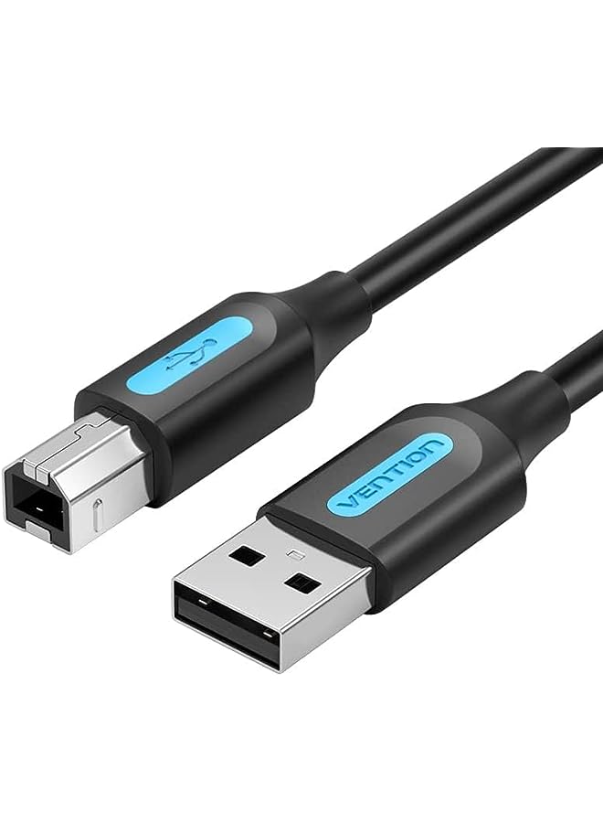 USB 2.0 A MALE TO B MALE Printer cable @480Mbps Nickel Platted, double shielding (USB to B (Printer), 1 Meter)