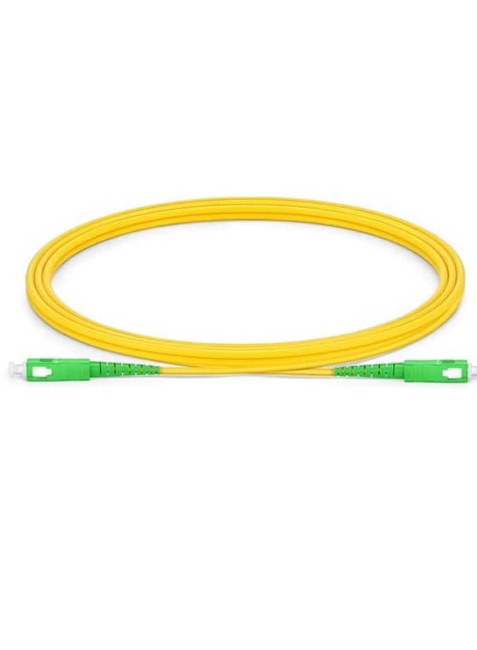 SC APC to SC APC Simplex Single Mode PVC Fiber Optic Patch Cable (10M)