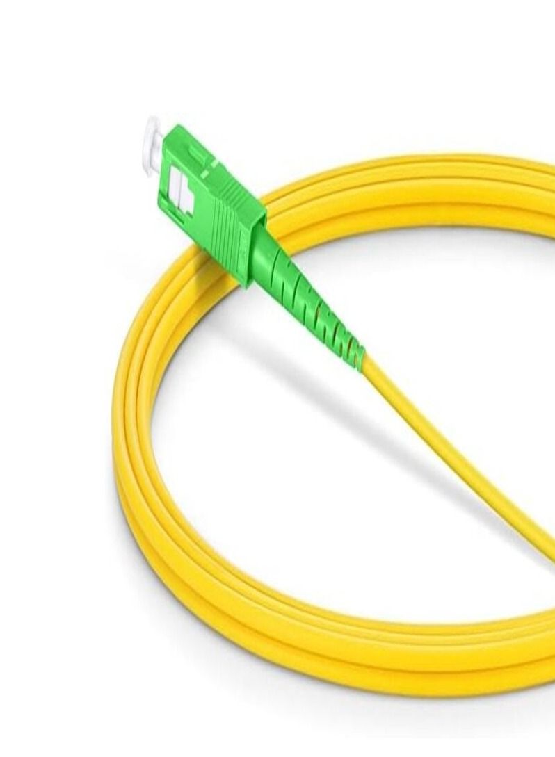 SC APC to SC APC Simplex Single Mode PVC Fiber Optic Patch Cable (10M)