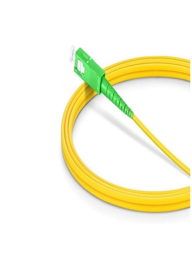 SC APC to SC APC Simplex Single Mode PVC Fiber Optic Patch Cable 15M