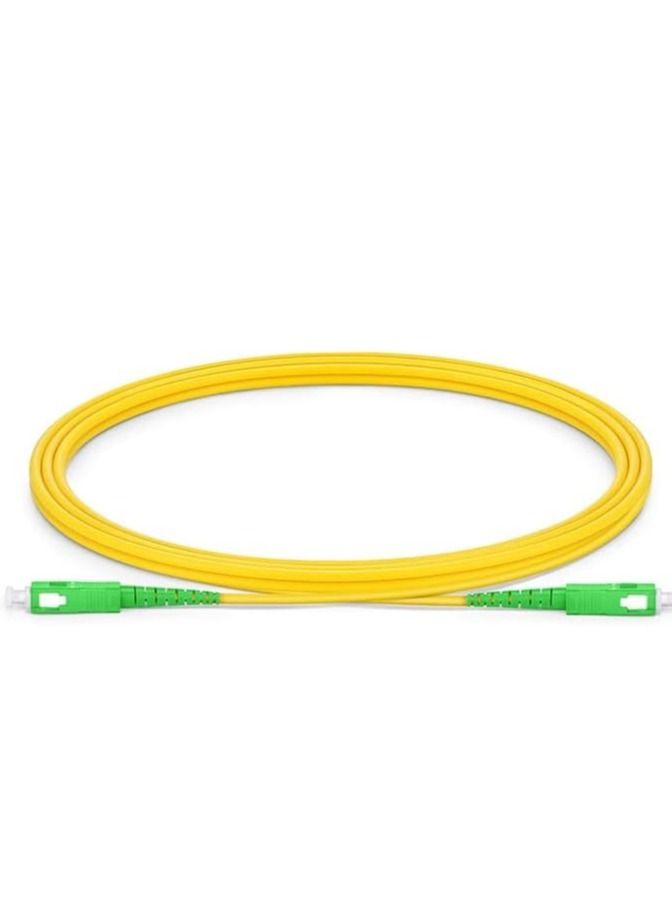 SC APC to SC APC Simplex Single Mode PVC Fiber Optic Patch Cable 15M